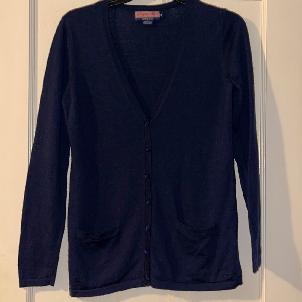 Vineyard Vines Navy Blue Cardigan EUC size M